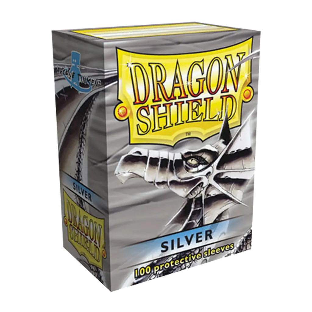 100 Sleeves Dragon Shield : Silver
