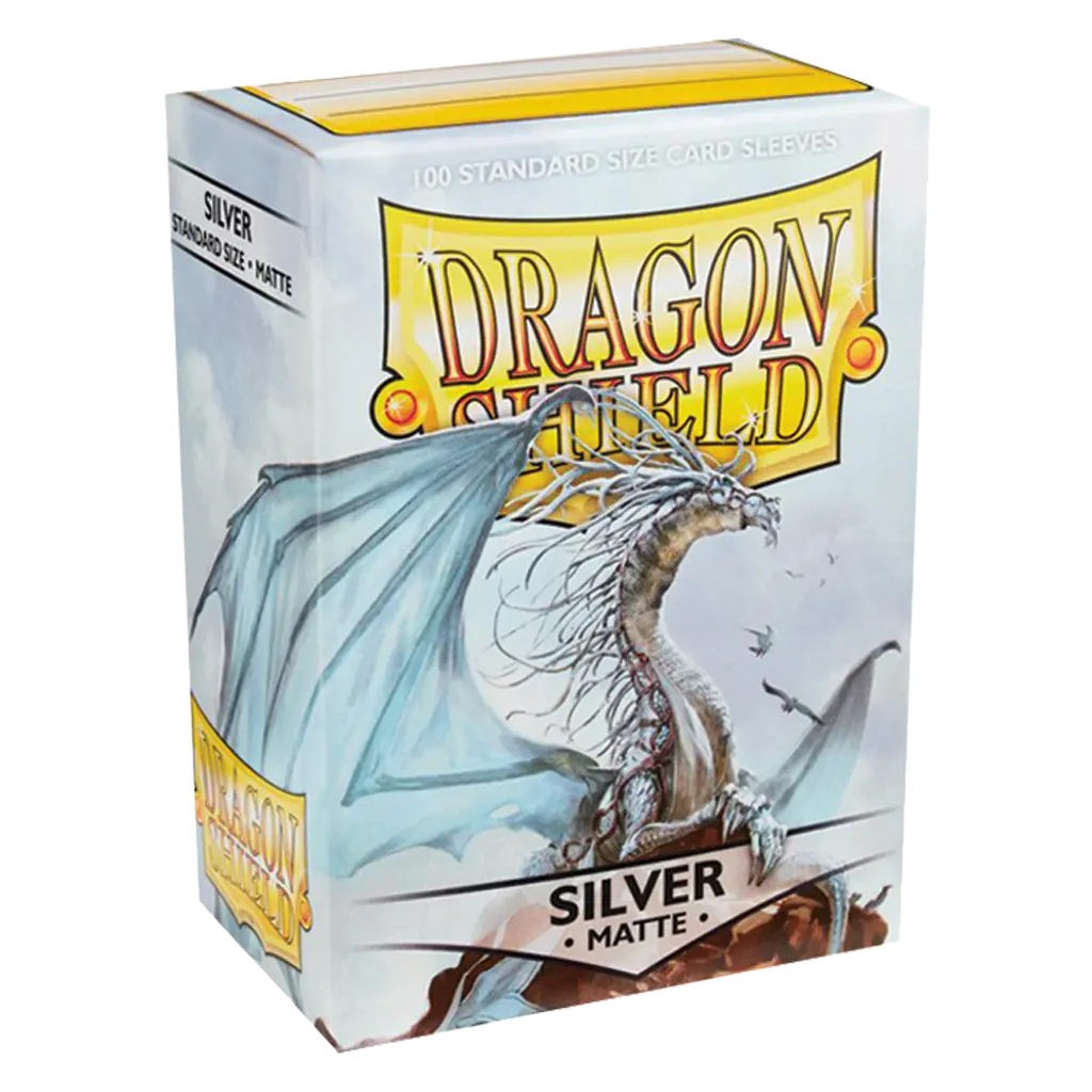 100 Sleeves Dragon Shield Matte: Silver