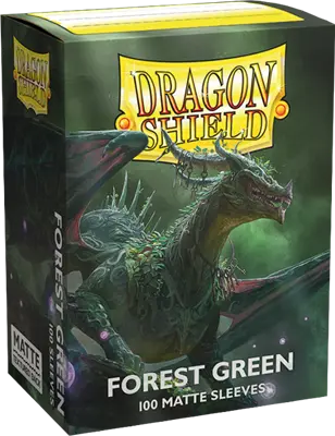 100 Sleeves Dragon Shield Matte: Forest Green