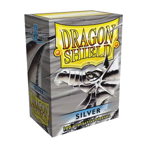[AT-10008] 100 Sleeves Dragon Shield : Silver