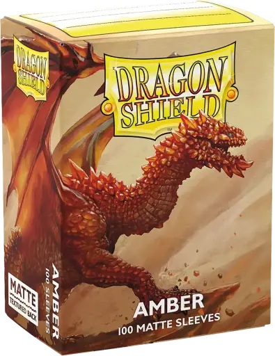 [AT-11059] 100 Sleeves Dragon Shield Matte: Amber
